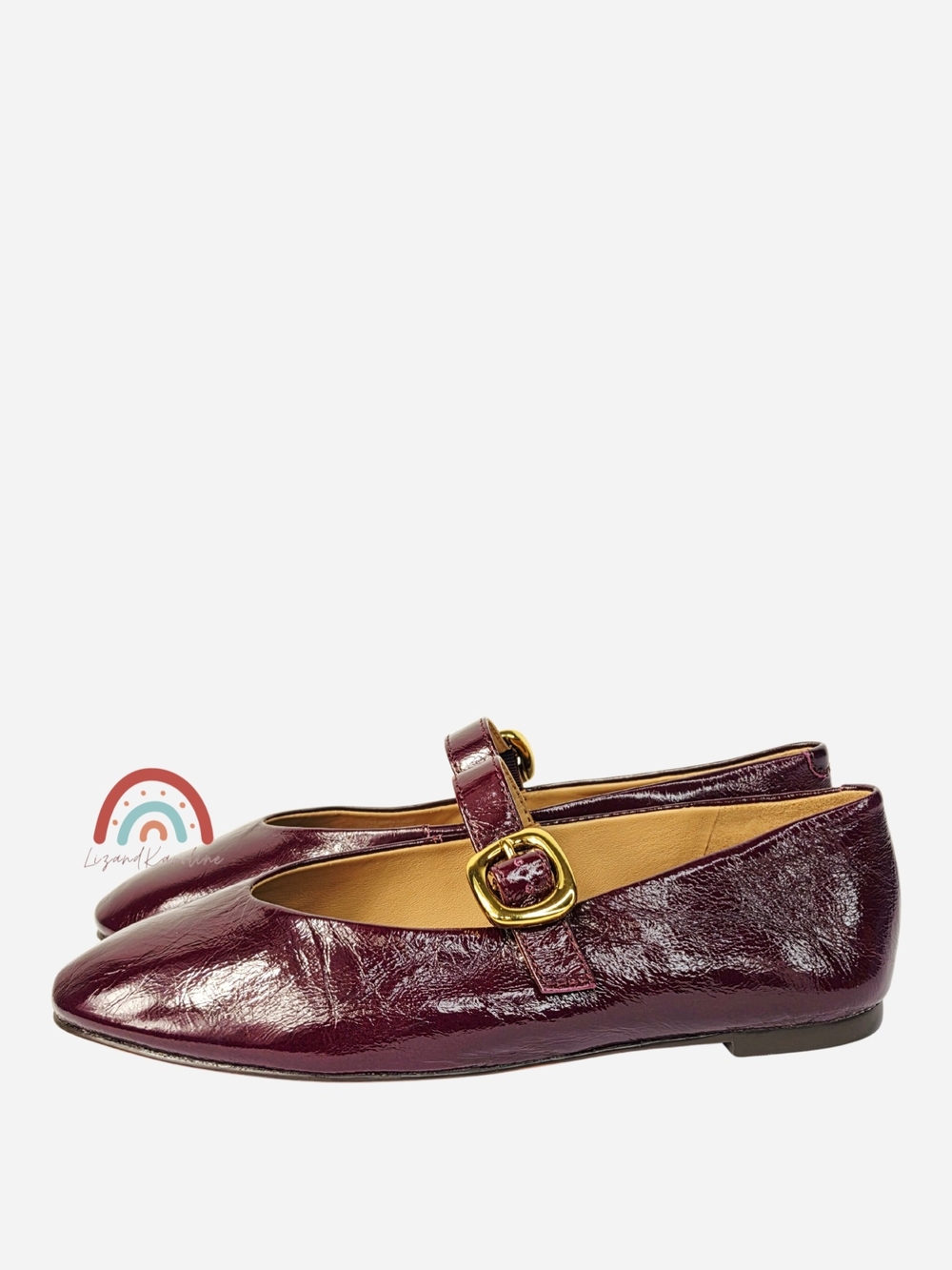 New! Madewell The Remy Mary Jane Flat in Leather Deep Plum 7.5 - Picture 6 of 16
